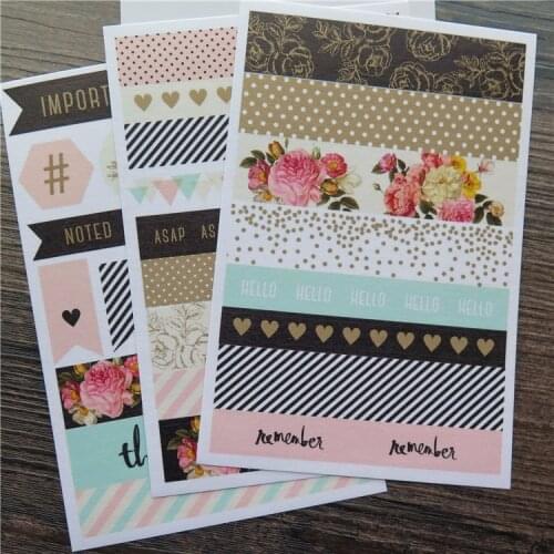 Lovely Tape Sticker set for Scrapbooking Happy Planner/Card Making/Journaling Project
