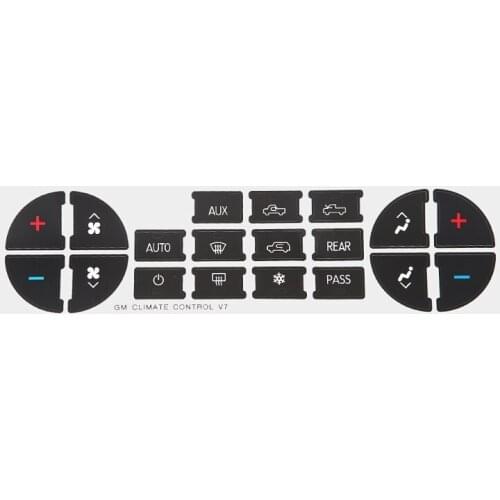 AC Dash Button Sticker Repair For GM Tahoe Suburban Avalanche Silverado Yukon
