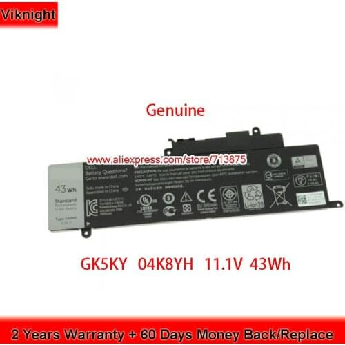Genuine 11.1V 43Wh GK5KY 04K8YH 0GK5KY 0WF28 Battery for Dell INSPIRON 13 7000 11 3000 SERIES