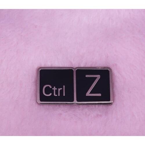 Adorable computer undo button brooch teen geek funny decor