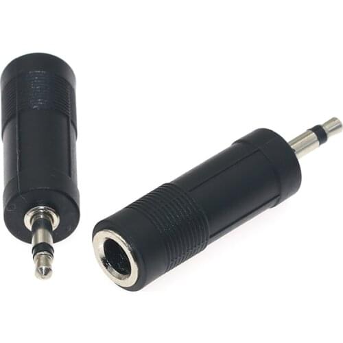 5/10 pcs Audio 3.5mm to 6.35mm Connector Adapter Convert Two-core Connectors Electric Feale Jack Headphone Plug Audio Adapter