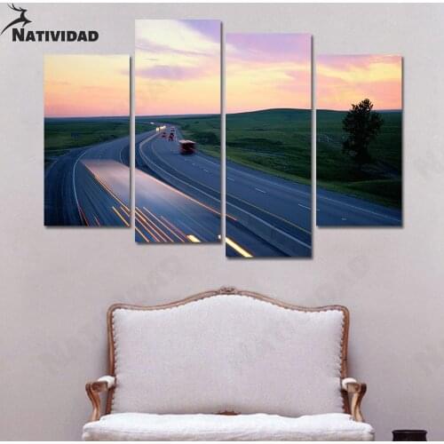 Prairie Highway Form Route Art Poster Modern Modern Landscape Canvas Painting Bedroom Living Room Home Decoration Wall Sticker