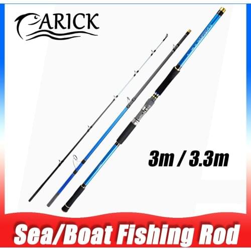 Lure Weight 300-450g Sea Fishing Rod Spinning 3m 3.3m High Quality Carbon Fiber Hand Boat Feeder Fishing Rod 3 Sections Pole
