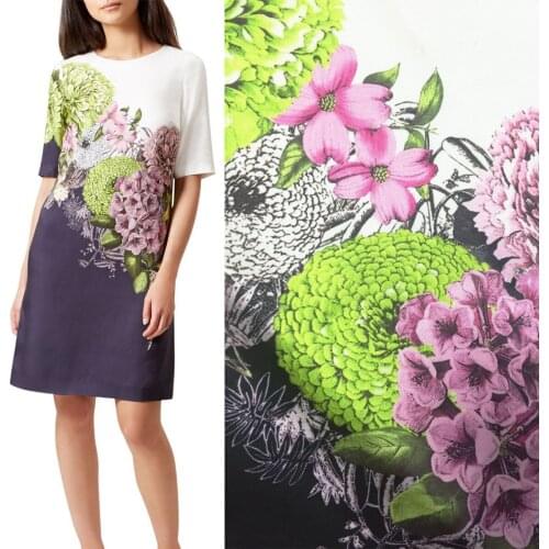 Luxury Brand Printed 100% Polyester Fabric Fashion Womens Clothing Shirt Cloth Fabrics for Dress Sewing Per Meter Material