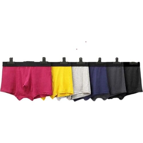 Solid Mens Panties Male Underpants Big Size L XL XXL XXXL XXXXL Fashion Breathable Panty Boxers Men Underwear Sexy Mens Short