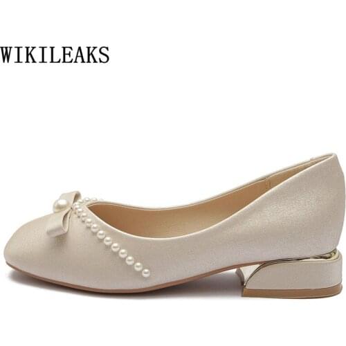 Thick Heel Shoes for Women 2021 High Heels Wedding Shoes for Women Bride Pumps Women Shoes Square Toe Heels Zapatillas De Mujer