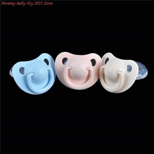 1PC Kawaii Big Adult Nibbler Pacifier Feeding Nipples Design With Back Cover Feeding Product Candy Color Adult Size