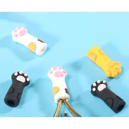 1PCS Dead Skin Tweezers Cap Cat Paw Silicone Nipper Cover Protective Sleeve For Nail Cuticle Scissors Manicure Pedicure Tools