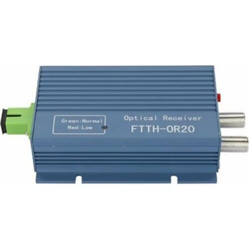 10PCS Aluminium OR20 CATV Optical Receiver AGC Micro SC APC Simplex Fiber Optical Connector with 2 output port WDM for PON WDM