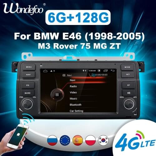 2 din Android 10 Car radio carplay For BMW E46 318/320/325/330/335 M3 1998-2005 Car Stereo Multimedia auto audio navigation GPS