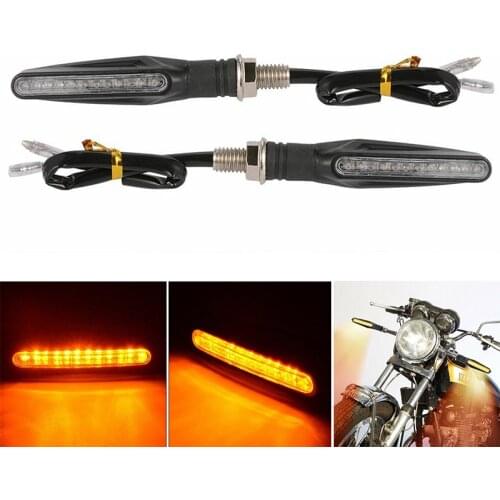 2PCS LED Motorcycle Turn Signals Light 12 LED Tail Flasher Flowing Water Blinker IP68 Bendable Motorcycle Flashing Lights