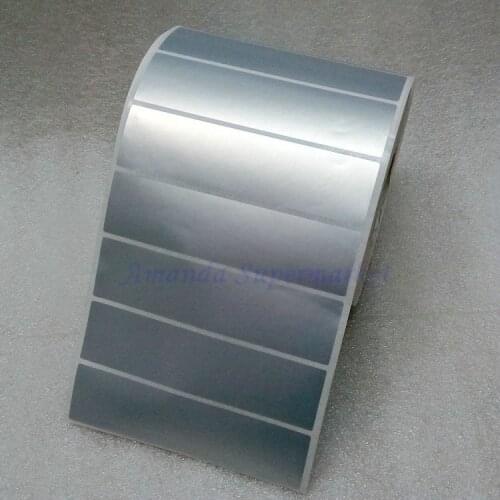2000 Pieces 70mm x 20mm 2.75*0.78" Matte Silver PET Blank Label Waterproof Tear resistant Oilproof
