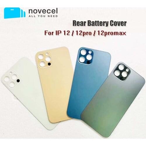 5pcs/lot Big Hole Back Glass Battery Cover For iPhone 12 12pro 12promax New Rear Door Housing Cover Replacement