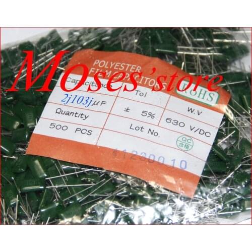 630v 2j103j 103J 103 10nf 0.01uf 10000pf +/- 5% 100% New Capacitance Original Polyester Film capacitor pitch 5MM 1000pcs