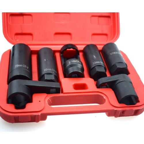7Pcs 22mm/27mm/29mm 15-20 Oxygen Lambda Sensor Socket Removal Tool Set Kit Engine