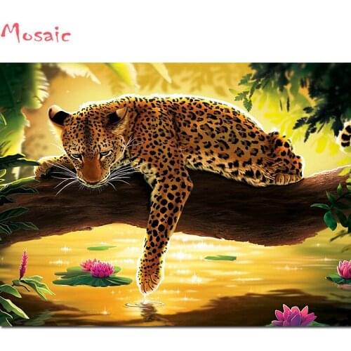 5D DIY Diamond Painting Full Square/Round Drill forest scenery leopard Diamond Painting Embroidery Cross Stitch gift Home Decor