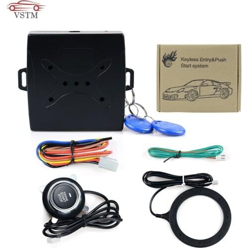Auto Car Alarm Engine Starline Push Button Start Stop Lock Ignition Switch Keyless Entry System Starter Anti-theft System