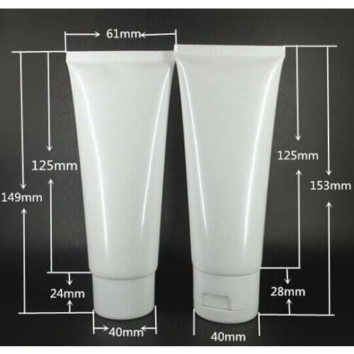 100ml white Empty soft tube with flip cap wash butter handcream tube Storage Travel Cosmetic Hand Cream Lotion Containers Bottle