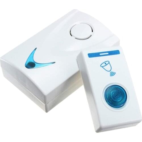 Wireless Doorbell Alert System, Multi-Use Kit Includes 1 x Long Range Receivers and 1 x Transmitter Buttons, White
