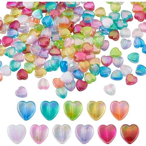 1Set Transparent Acrylic Letter with Glitter Powder Mixed Color Flat Round Heart Alphabet Beads for Name DIY Jewelry Making