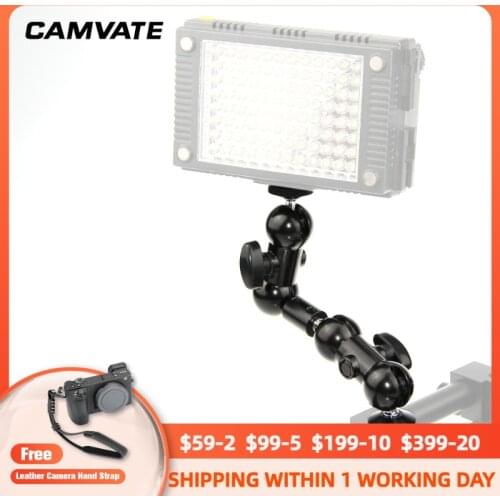 CAMVATE 360 Rotate 1/4" Articulating Arm Magic Arm Mount Adapter For DSLR Camera/ Monitor /LED Light / Flash Light / Flashlight