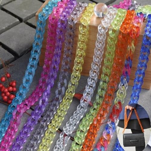 1.0 Meter 17*24mm Acrylic Necklace Strands Parts Linked Bag Chains Women Jewelry DIY Accessories Glasses Chains Components