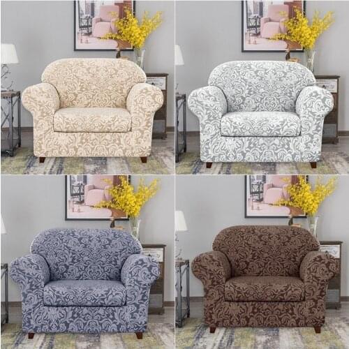 Jacquard Sofa Cover Elastic 1/2/3 Seater Couch Cover for Sofas Living Room Removable Sofa Slipcover Dustproof Armchair Protector