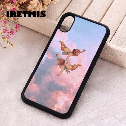 Iretmis 5 5S SE 2020 phone cover cases for iphone 6 6S 7 8 Plus X Xs Max XR 11 12 MINI Pro Soft Silicone Aesthetic baby angels