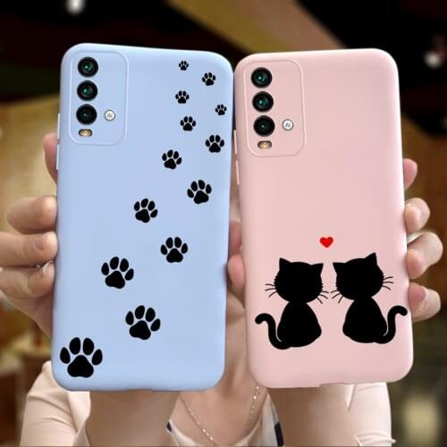 Cute Cat Case For Xiaomi Redmi 9T Phone Case on Redmi 9T Soft Silicone Back Covers For Xiaomi Redmi 9T 9 T Coque Fashion Bumper