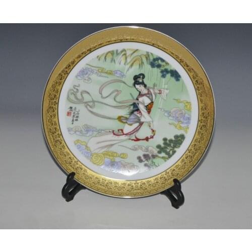 Decorative Ceramic Round Wall Plates With Beauty Design