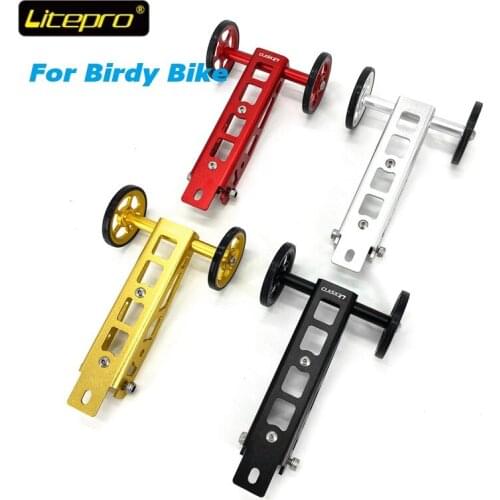 For Birdy 1-2-3 Series Folding Bike Easywheel Water Bottle Holder Mount Aluminum Alloy Rear Rack Easy Wheel