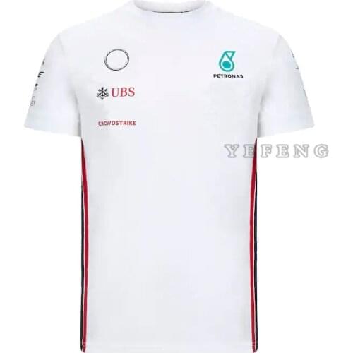 2021 For AMG Petronas Motorsport F1 Team Racing GP Mens Team line Breathable Casual Short Sleeve T-Shirt Summer Car Fan Jerseys