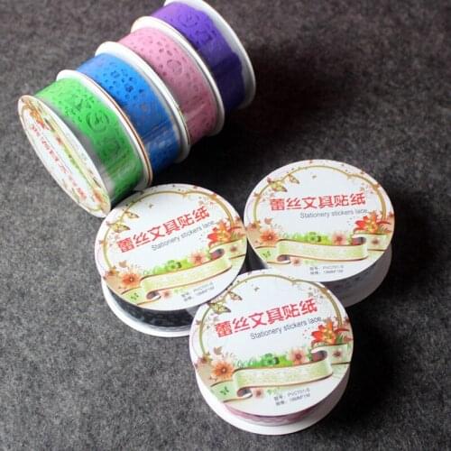 Lace Sticker Tape DIY Self-adhesive Paper Paper Tape Decoration Scrapbook Diary Craft Decoration Stationery Decoration Tape
