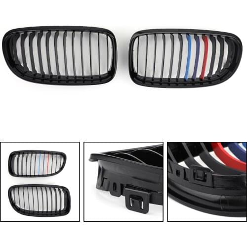Artudatech Matte Black Front Kidney Grill Mesh Grille Nose For BMW E90 E91 LCI 2009 2000 2001 2002- 2011 2012