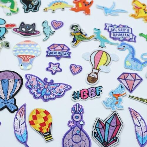 Cartoon Animal Badge Clothing Embroidery Decal DIY Sewing Decoration Ironing Decal T-shirt Stripe Clothing Decal