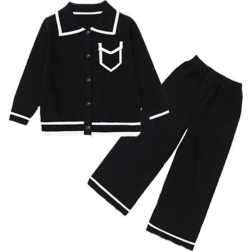 2020 New Leisure Loose Sweater Suit wide legging for baby girls baby cloth