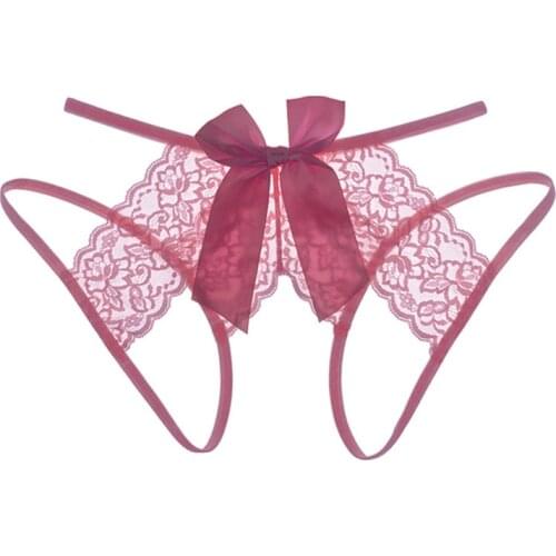 Porno Exotic Underwear Womens Lace Open Crotch Panties Sexy Crotchless Lingerie Briefs For Sex Transparent G-string Hot Sale