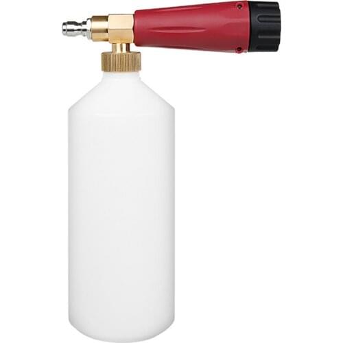 Snow Foam Lance with 1/4" Quick Connector Generator Foam Cannon 1L Bottle for High Pressure Washer Gun