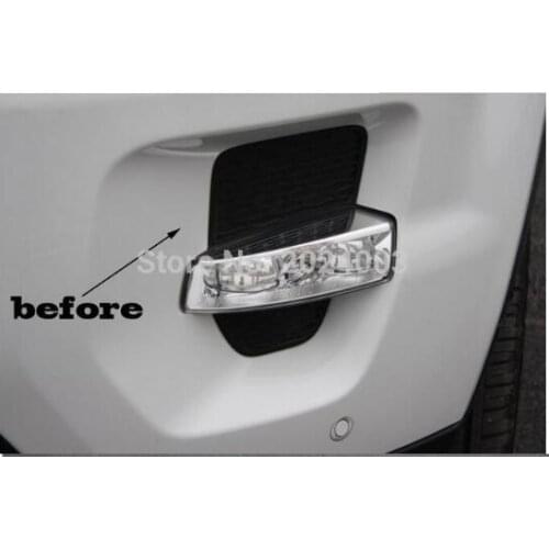 Front fog lamp head fog light cover trim fit for RANGE ROVER EVOQUE 2011 2012 2013 2014 abs chrome