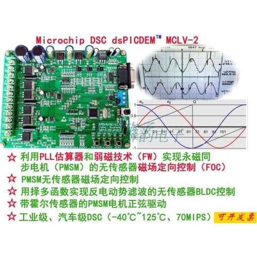 Permanent Magnet Synchronous PMSM Motor FOC Vector Control Development Board BLDC Development Board MCLV-2 DM330021-2