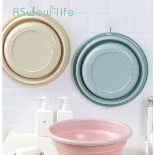 Plastic Multifunctional Household Foldable Laundry Tub Portable Travel Washbasin Foot Basin Baby Bath Tub Folding Bathtub