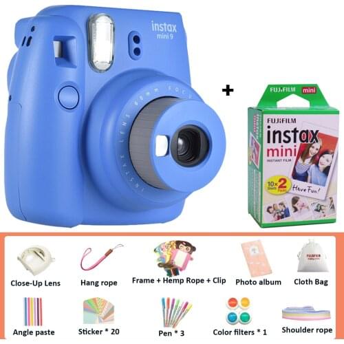 Polychromatic For Fujifilm instax mini9 Instant Camera Film Printer photo paper for Birthday Christmas New Year Gift