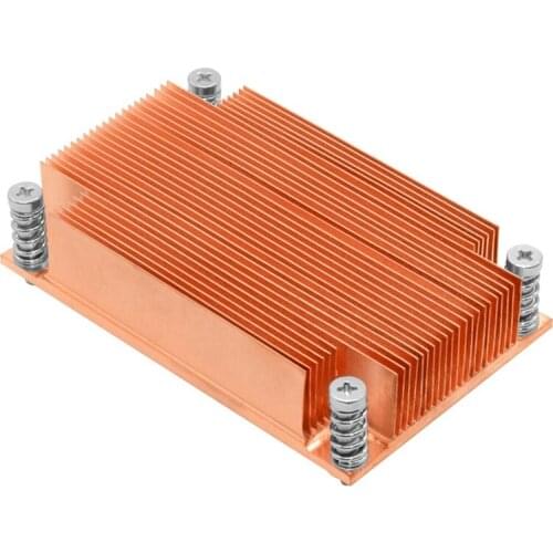 Rectangular Hole Pitch Passive 2011 Server Heat Sink 1U All Copper Heat Sink