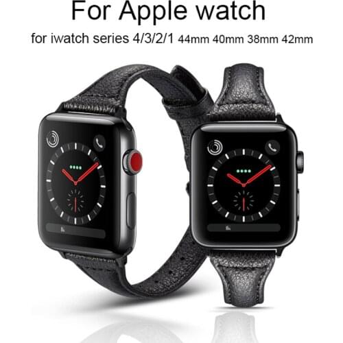 Genuine Leather strap For apple watch band series 5 4 3 2 1 wristband Bracelet For iwatch bands 44mm 40mm 38mm 42mm Accessories