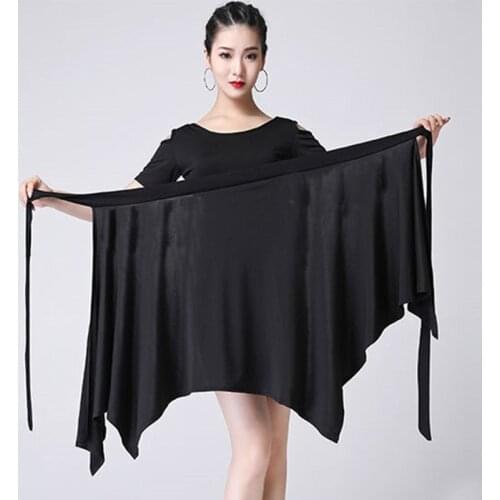 Fashion Latin Dance Skirt Women Ballroom Practice Dancing Wear Cha Cha Tango Salsa Samba Latin Skirt Training Outfit Hips Scarf