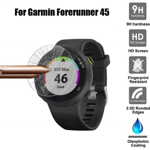 1/3 PCS Clear Film Tempered Glass Screen Protector for Garmin forerunner 45 45S Watch Smart watch Protect accessories #629