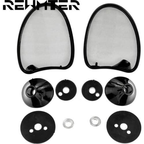 10mm Inner Black Fairing Rear Side Mirrors For Harley Touring Street Electra Tri Glide Ultra Limited 14-18 Cafe Racer Mirror