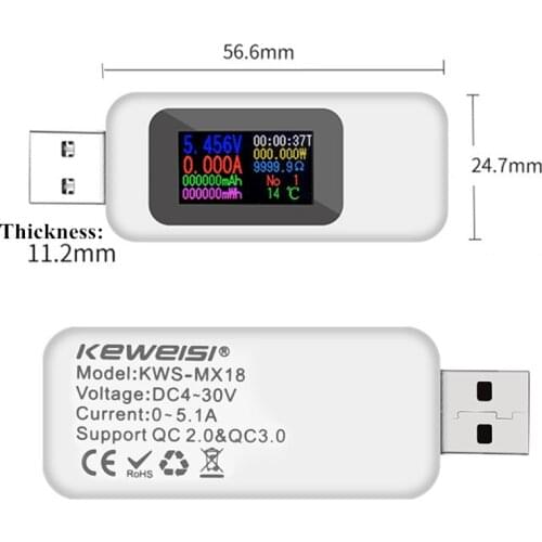 10 in 1 Multifunction USB socket Plug Tester Current Voltage Connector Battery Charge Power Bank 10pcs/lot 40%Off