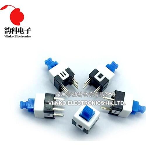 20PCS 7X7mm 7*7mm 7*7 6Pin Push Tactile Switch Self lock /Off button Latching switch Wholesale Electronic