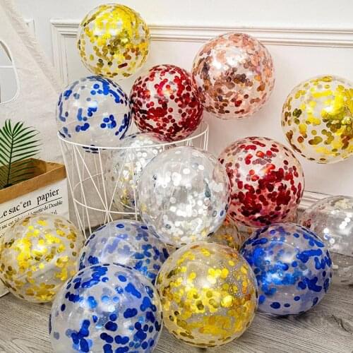 5Pcs 12inch Glitter Confetti Latex Balloons Wedding Christmas Decoration Baby Shower Birthday Party Decor Air Balloons Globos